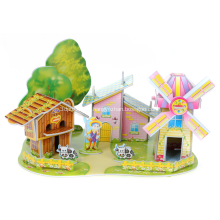 3D Mühle-Haus-Puzzle